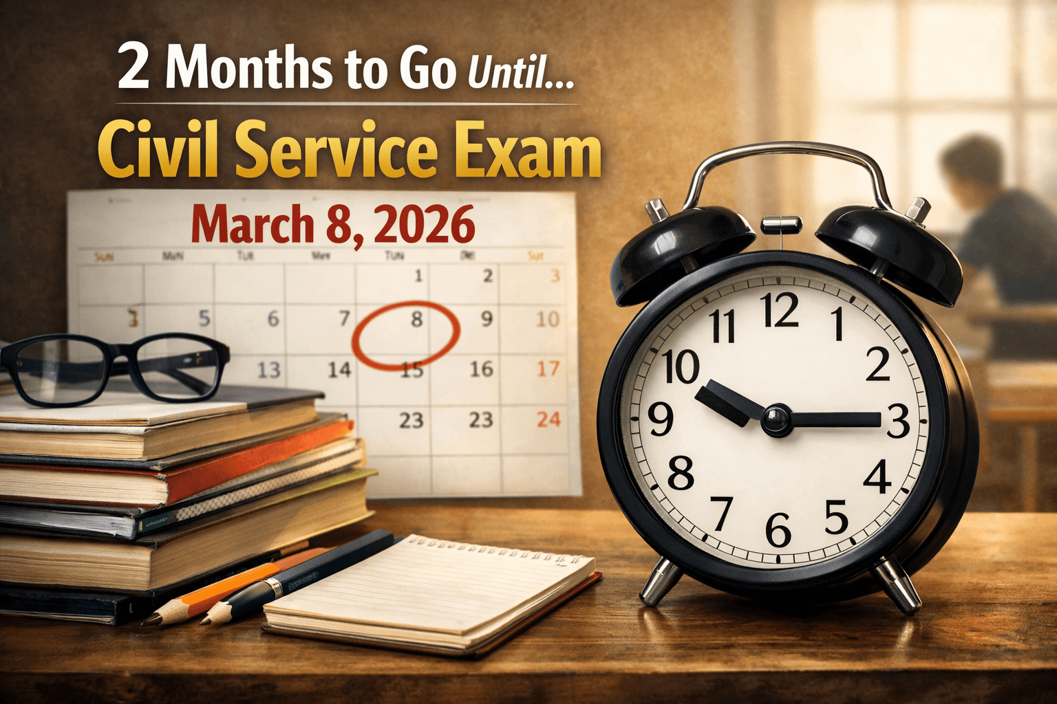 two months to go for the civil service examination
