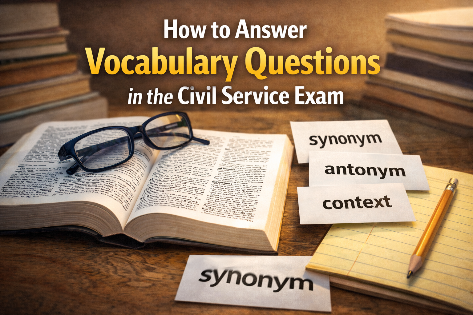how to answer vocabulary questions in civil service exams.